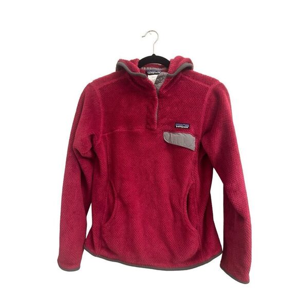 Patagonia Re-Tool Hoody Fleece Jacket Women's Sz S Hooded Snap-T Magenta Hiking - Picture 1 of 6